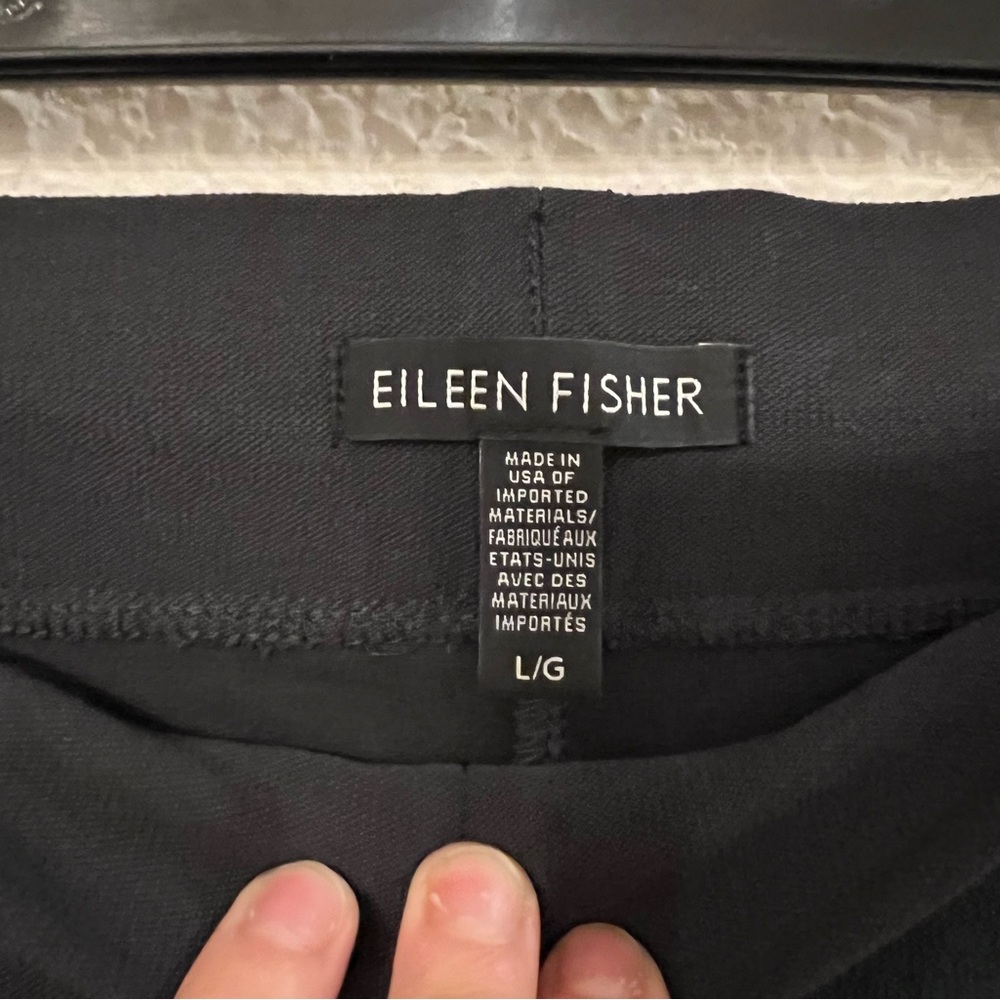 Eileen Fisher women’s large black stretch dress pants - Picture 2 of 6